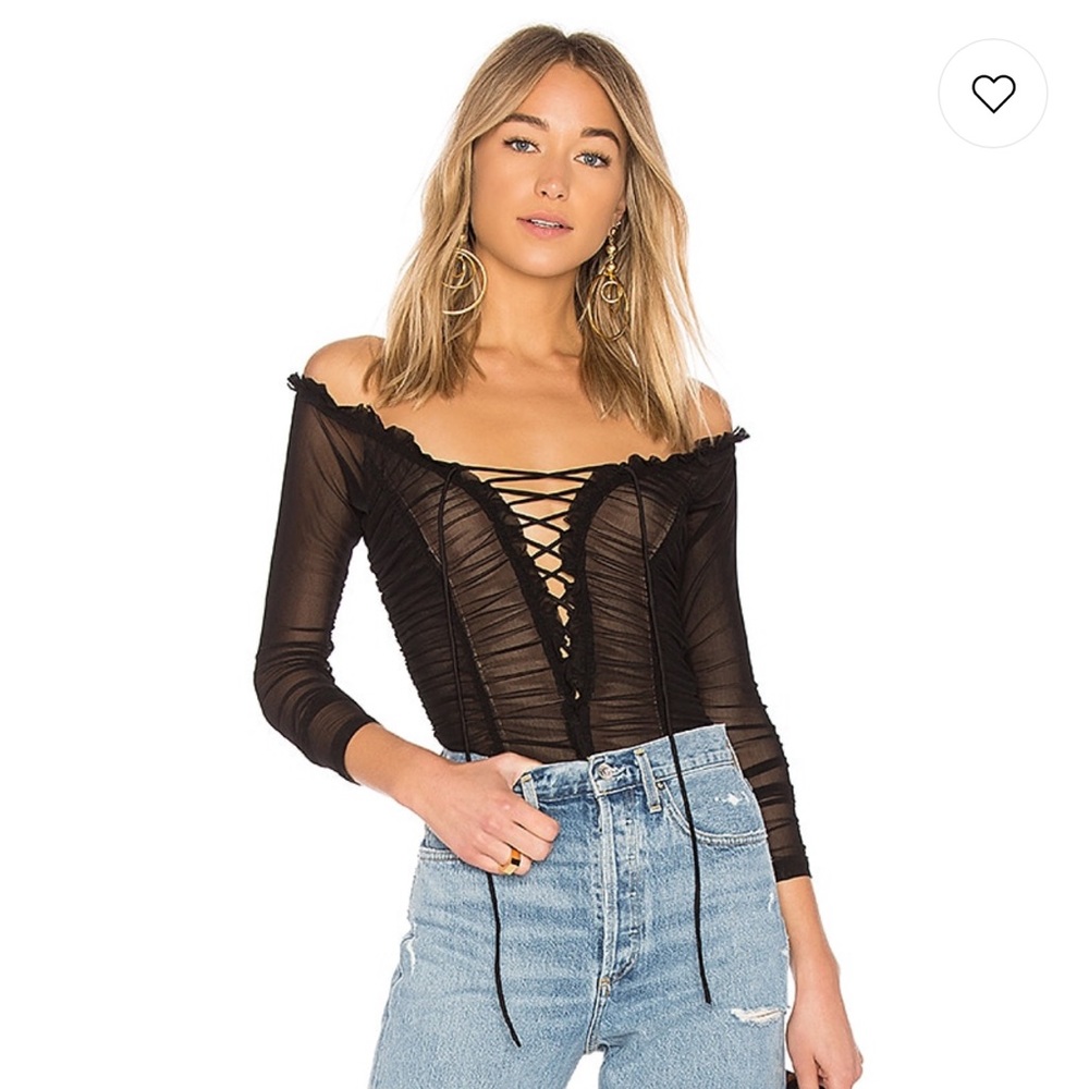 Majorelle Cleo long sleeve mesh bodysuit size XS worn twice